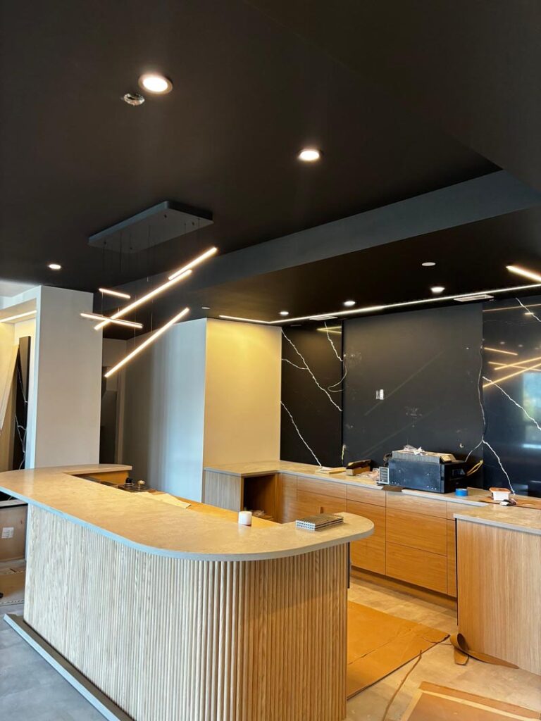Custom interior lighting design with sleek LED fixtures - Melby Electric