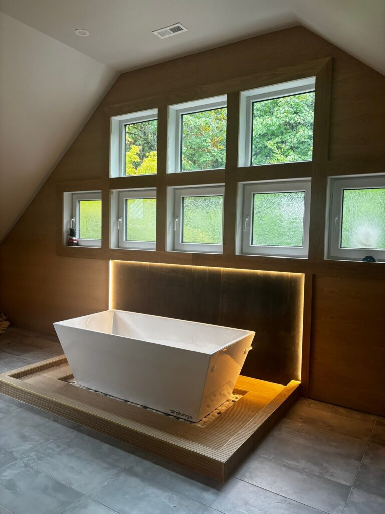 LED Light Installation and Replacement project for a bathroom renovation for a residential property with Melby Electric in Snohomish County Washington
