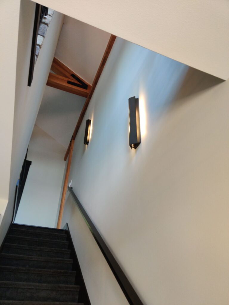 Custom Stairwell Light Installation Mill Creek Melby Electric