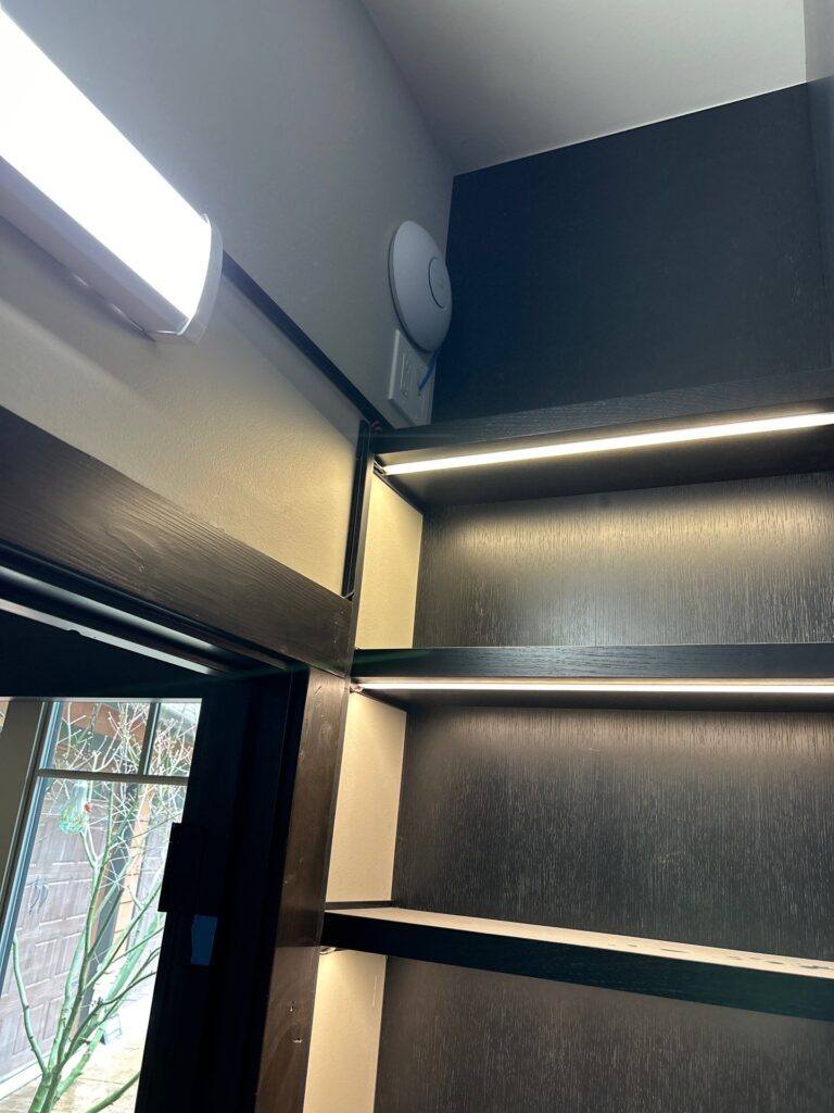 LED Shelf Installation Monroe Melby Electric